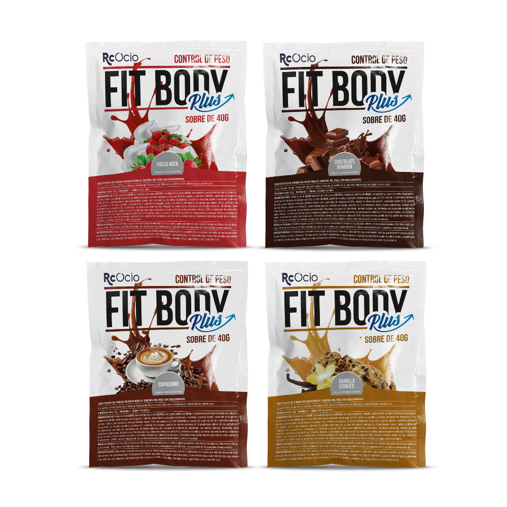 Pack 4 sabores (40gr) Batido FitBody