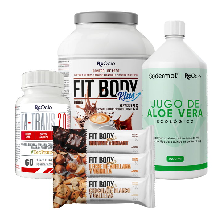 PACK Completo Adelgazamiento con 3 barritas FitBody Bars