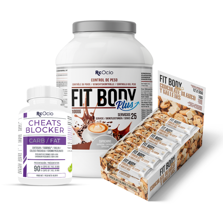 Pack FITBODY con caja de 12 barritas