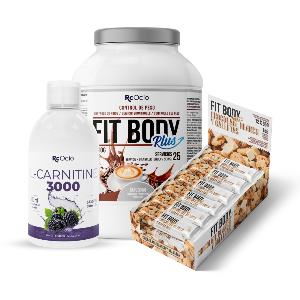 Pack FITBODY con caja de 12 barritas