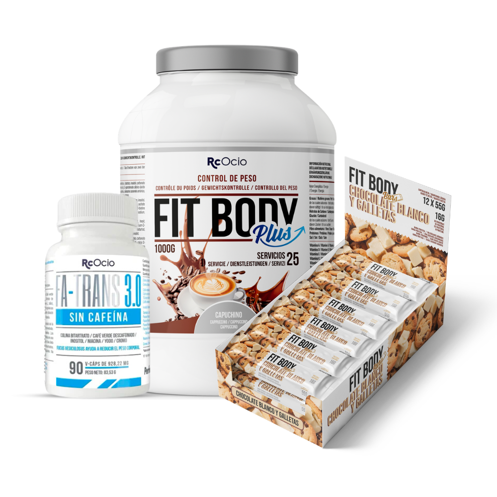 Pack FITBODY con caja de 12 barritas