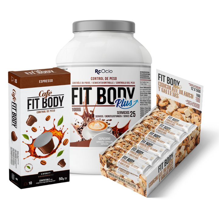 Pack FITBODY con caja de 12 barritas