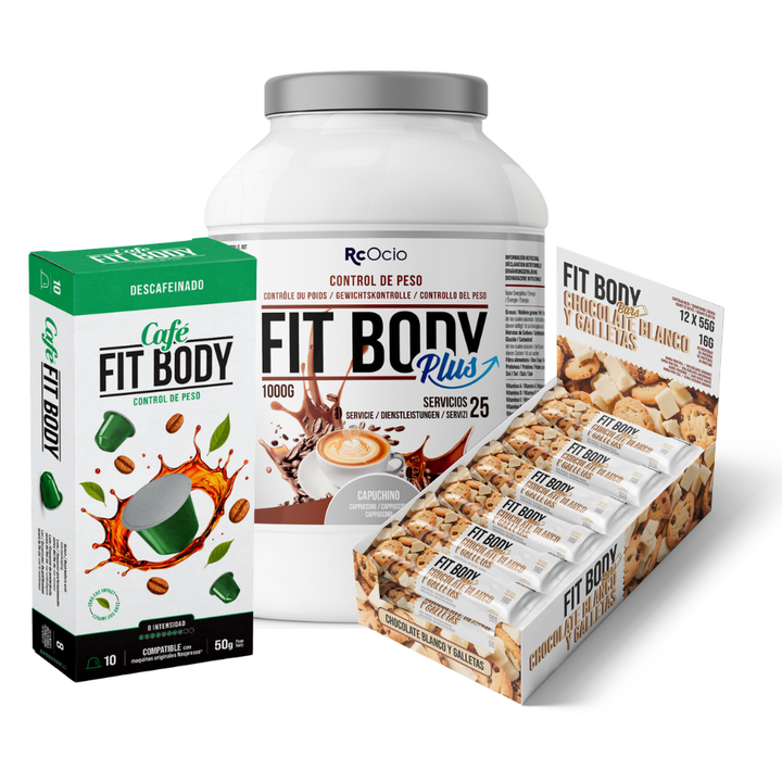 Pack FITBODY con caja de 12 barritas