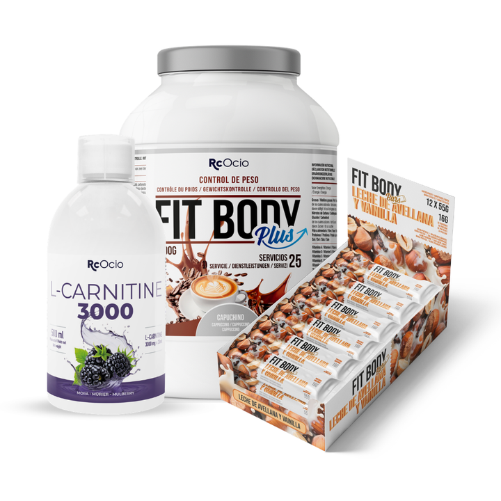 Pack FITBODY con caja de 12 barritas