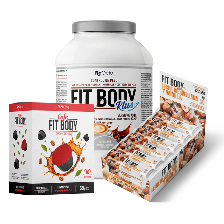 Pack FITBODY con caja de 12 barritas