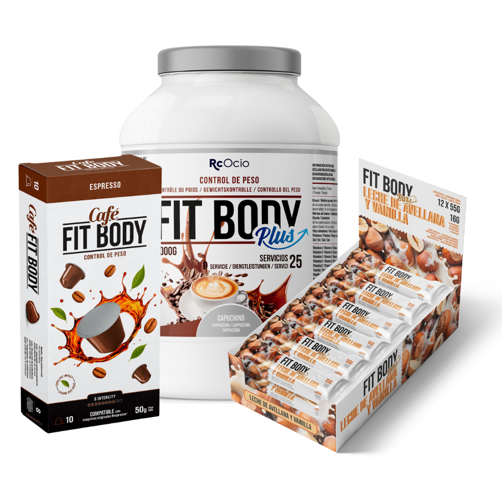 Pack FITBODY con caja de 12 barritas