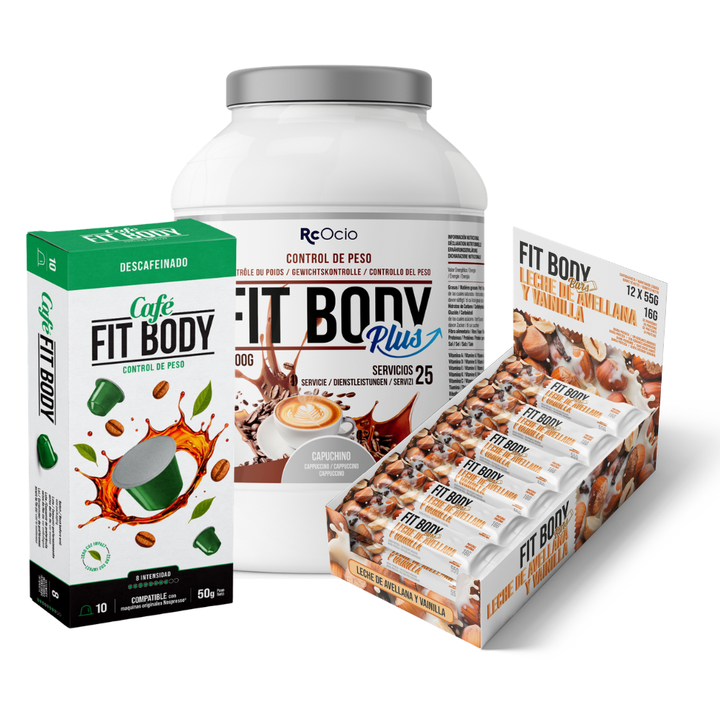 Pack FITBODY con caja de 12 barritas
