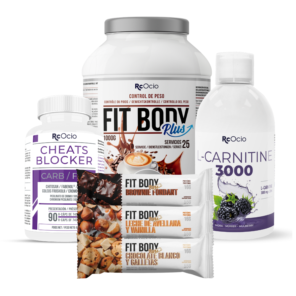 PACK Completo Adelgazamiento con 3 barritas FitBody Bars