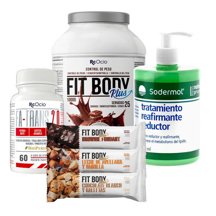 PACK Completo Adelgazamiento con 3 barritas FitBody Bars