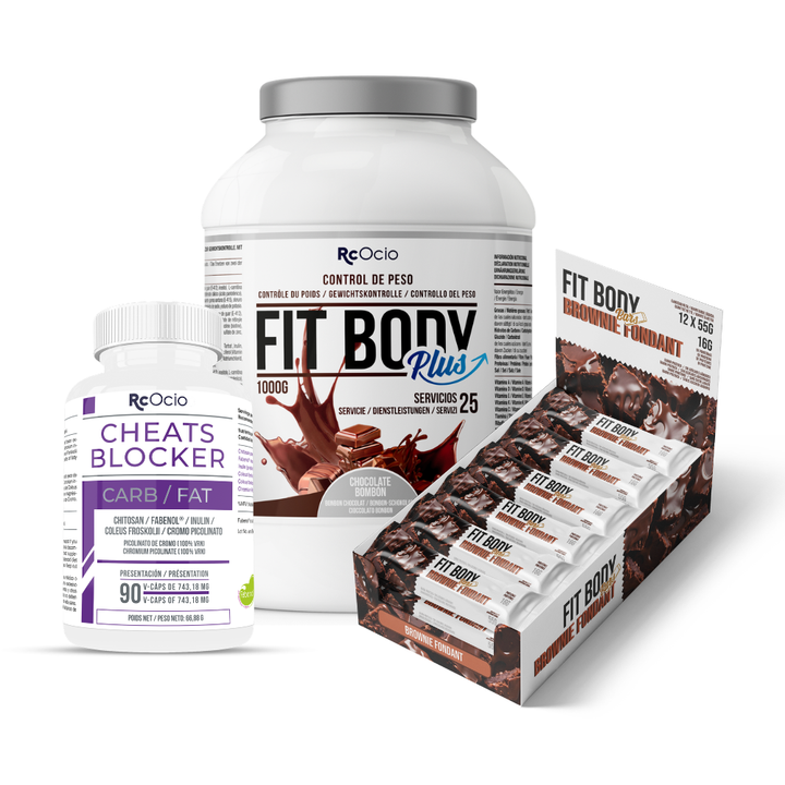 Pack FITBODY con caja de 12 barritas