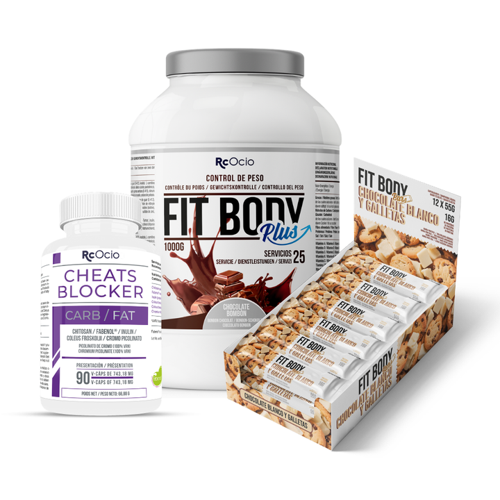Pack FITBODY con caja de 12 barritas