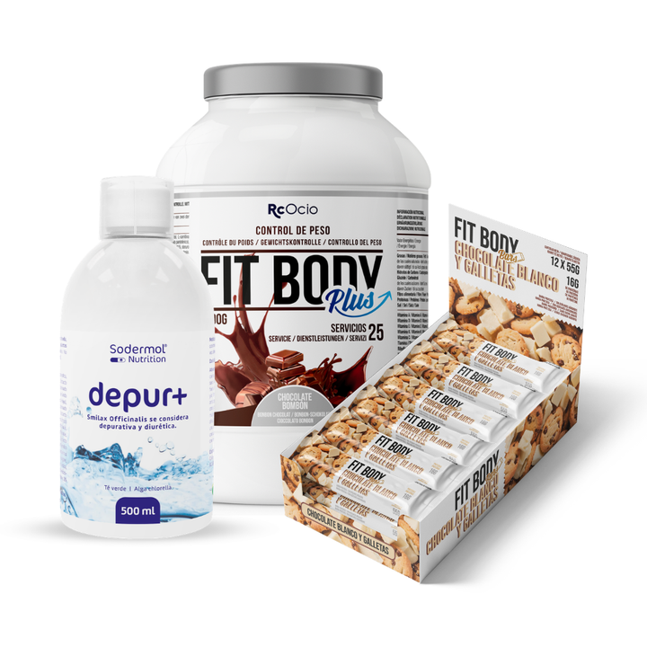 Pack FITBODY con caja de 12 barritas