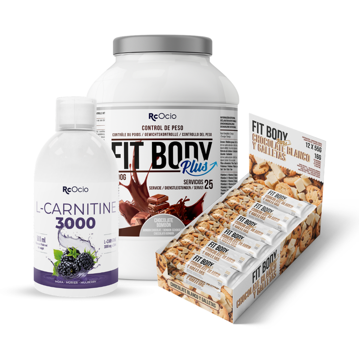 Pack FITBODY con caja de 12 barritas