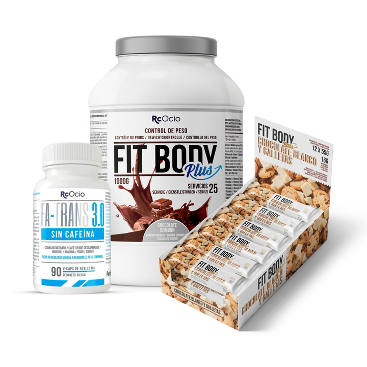 Pack FITBODY con caja de 12 barritas