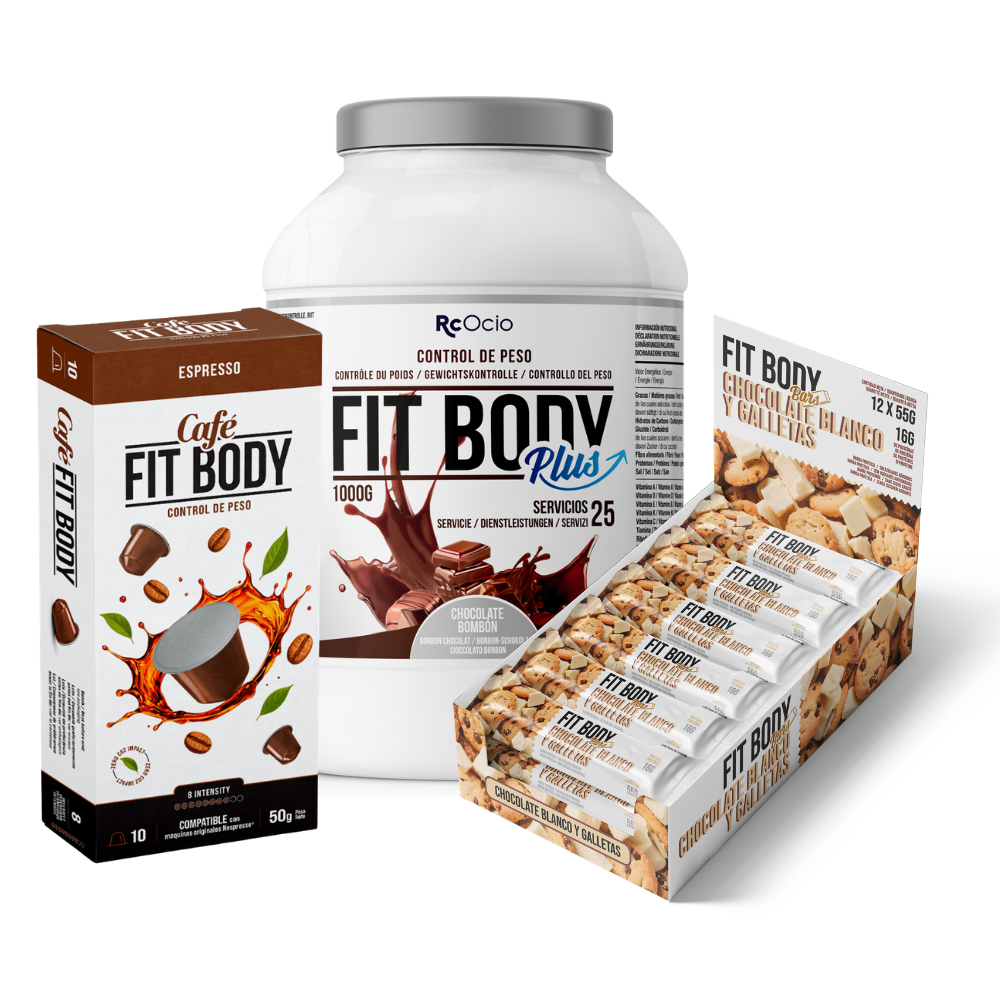 Pack FITBODY con caja de 12 barritas