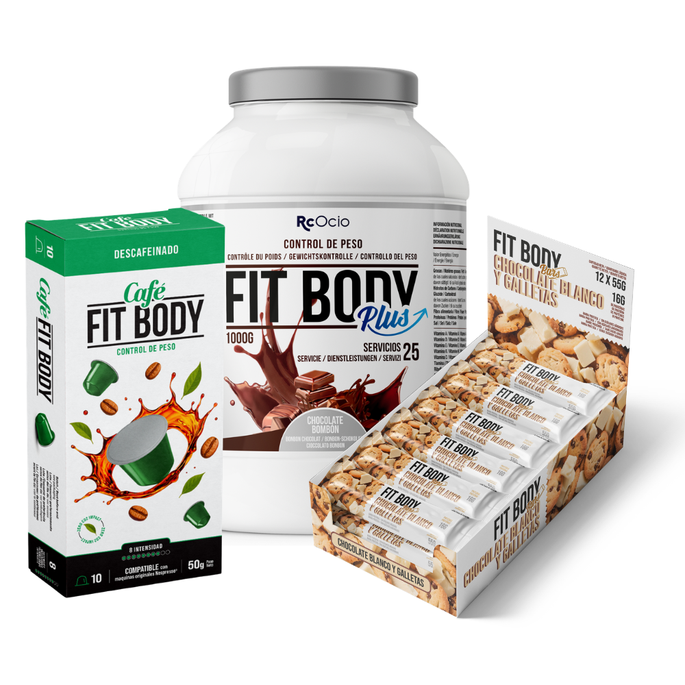 Pack FITBODY con caja de 12 barritas
