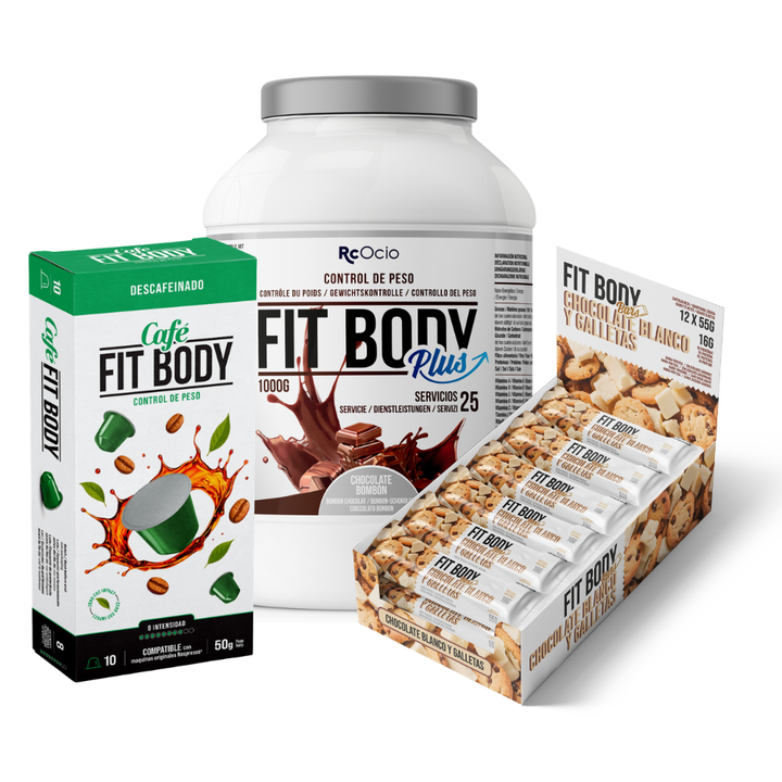 Pack FITBODY con caja de 12 barritas