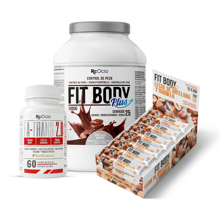 Pack FITBODY con caja de 12 barritas
