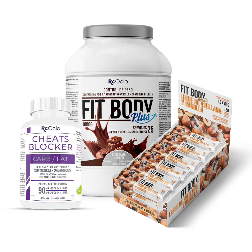 Pack FITBODY con caja de 12 barritas