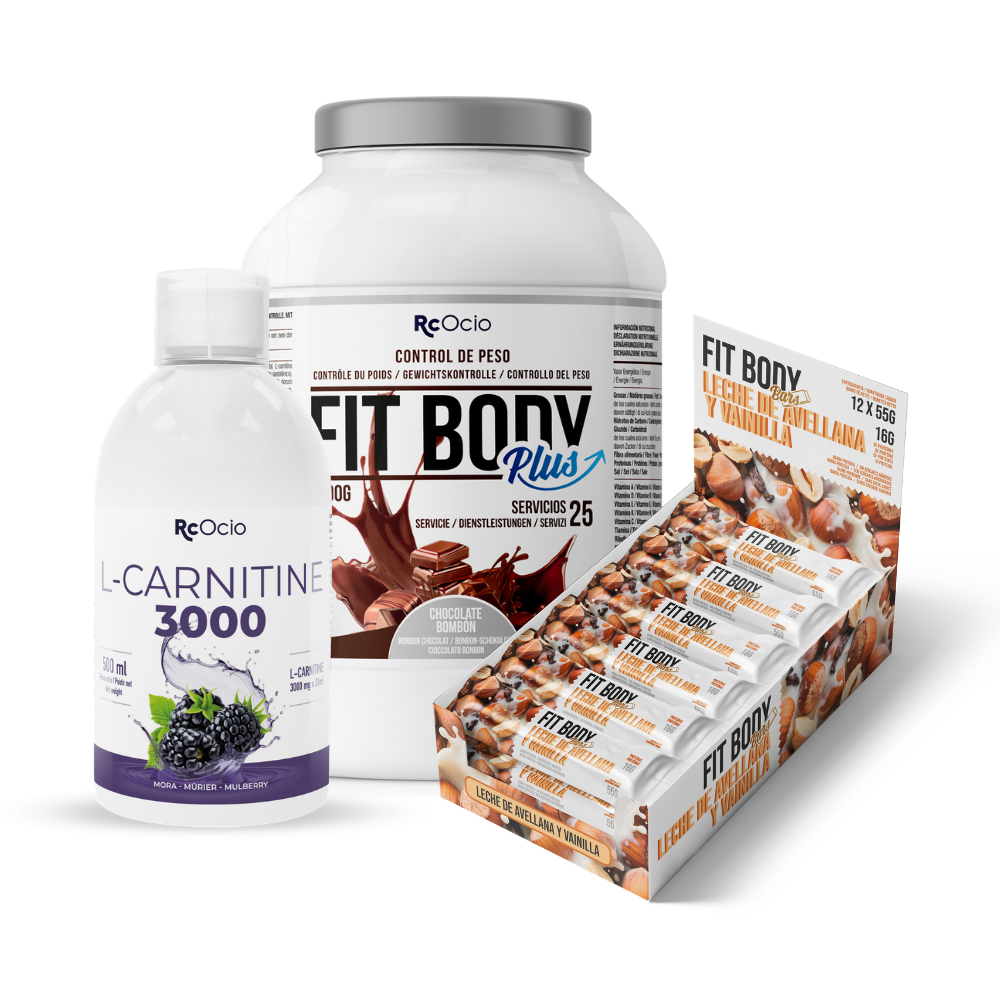 Pack FITBODY con caja de 12 barritas