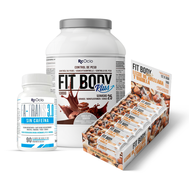 Pack FITBODY con caja de 12 barritas