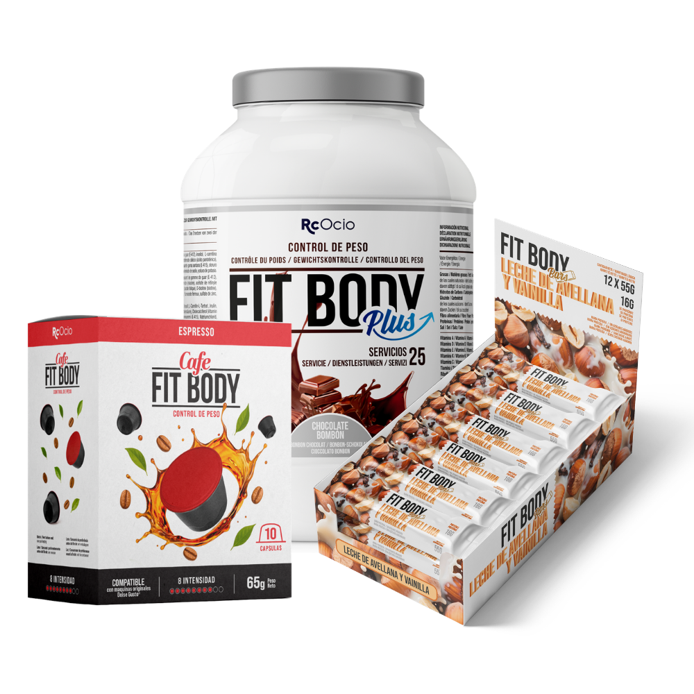 Pack FITBODY con caja de 12 barritas