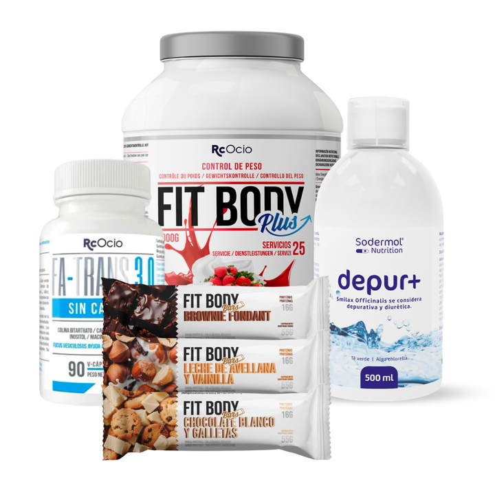 PACK Completo Adelgazamiento con 3 barritas FitBody Bars
