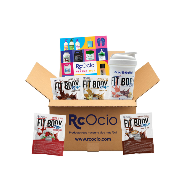 Pack prueba FitBody 4 sabores + Vaso coctelera