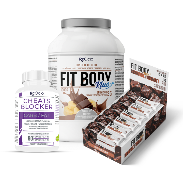 Pack FITBODY con caja de 12 barritas