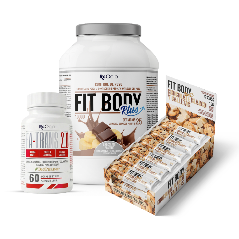 Pack FITBODY con caja de 12 barritas