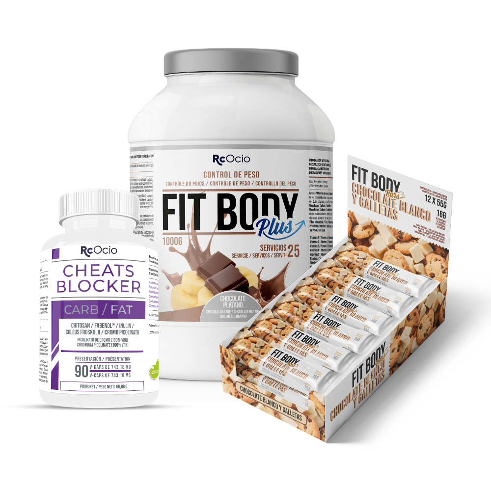 Pack FITBODY con caja de 12 barritas
