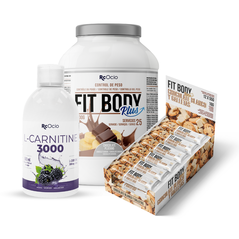 Pack FITBODY con caja de 12 barritas