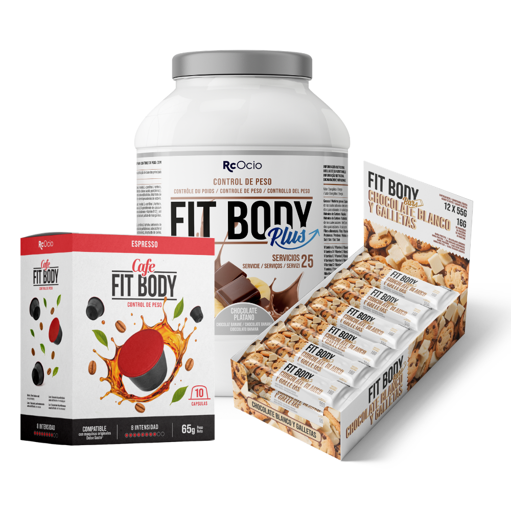 Pack FITBODY con caja de 12 barritas