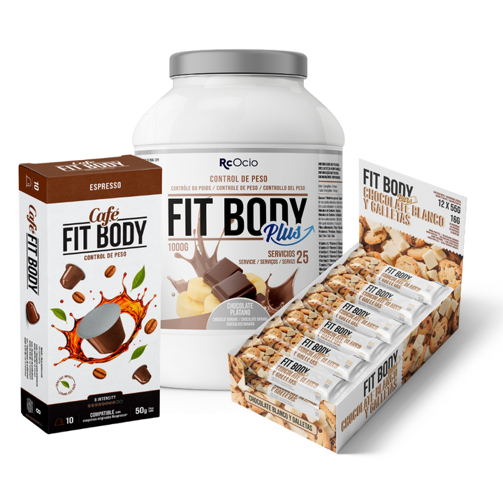 Pack FITBODY con caja de 12 barritas
