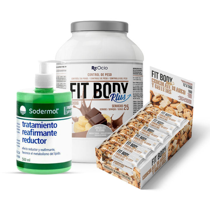Pack FITBODY con caja de 12 barritas