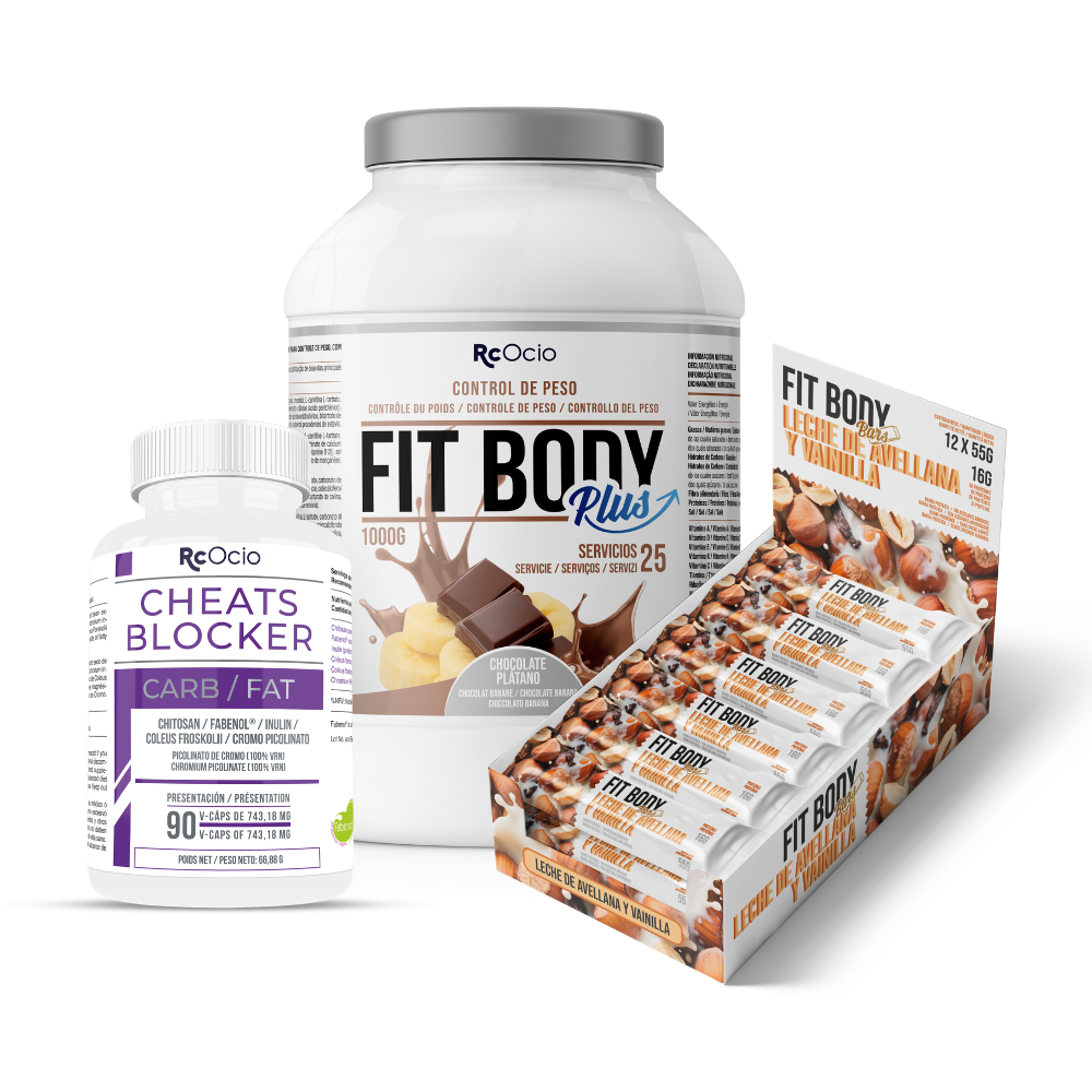 Pack FITBODY con caja de 12 barritas