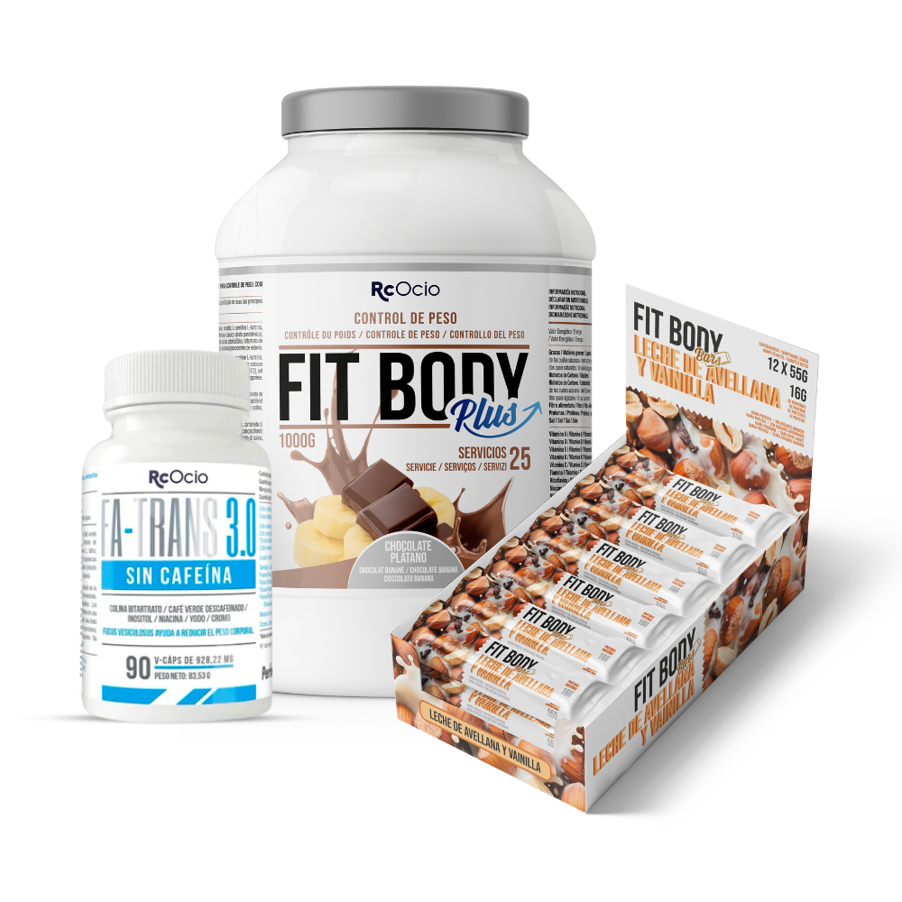 Pack FITBODY con caja de 12 barritas