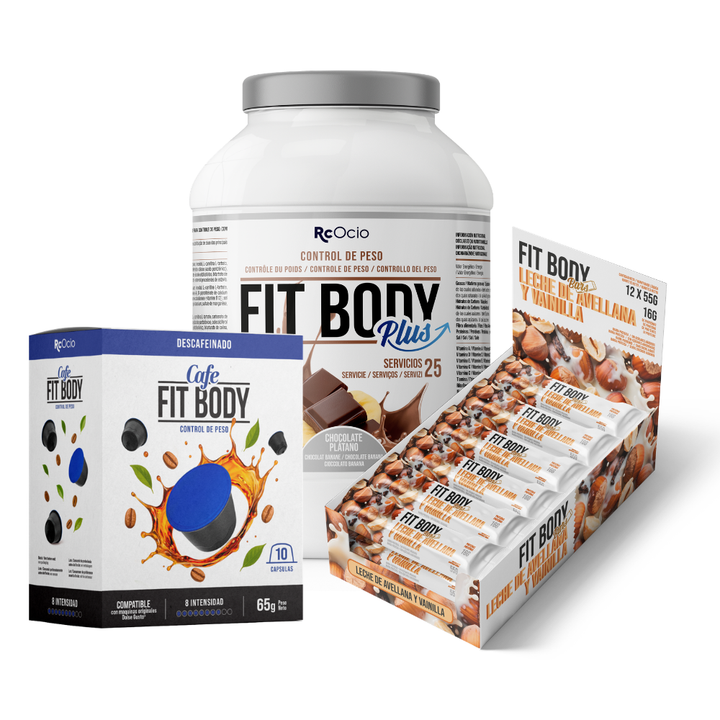 Pack FITBODY con caja de 12 barritas