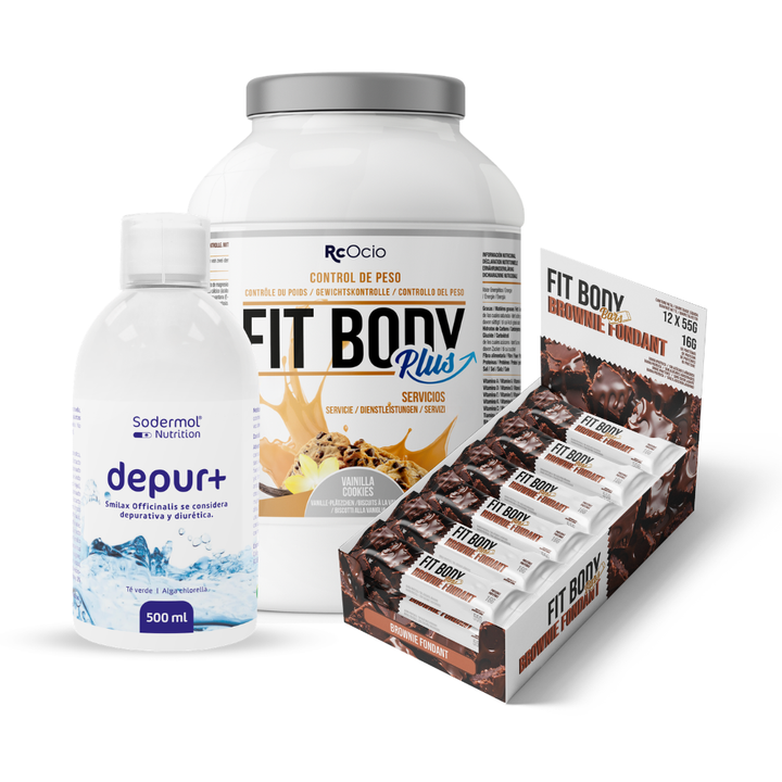 Pack FITBODY con caja de 12 barritas