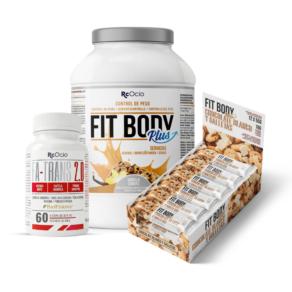 Pack FITBODY con caja de 12 barritas