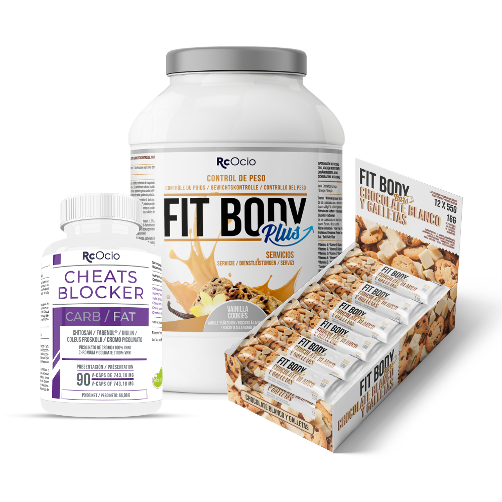 Pack FITBODY con caja de 12 barritas