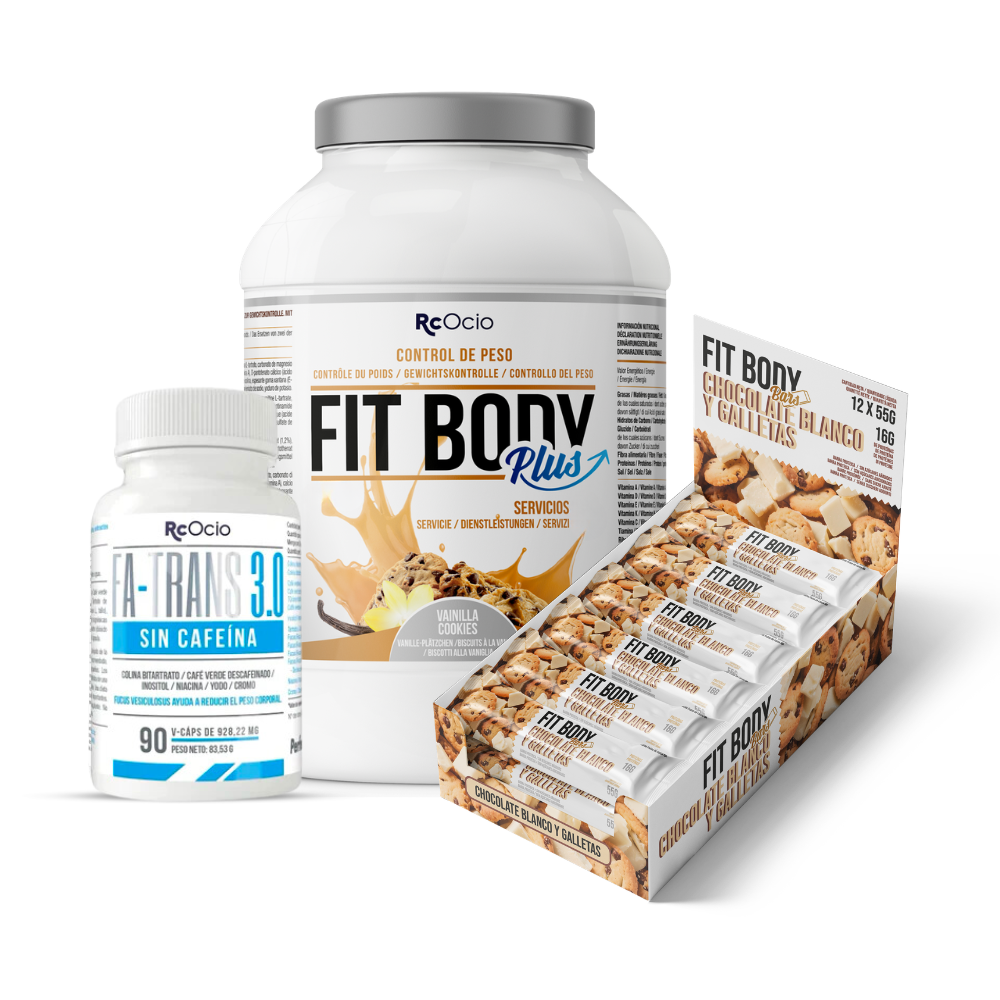 Pack FITBODY con caja de 12 barritas