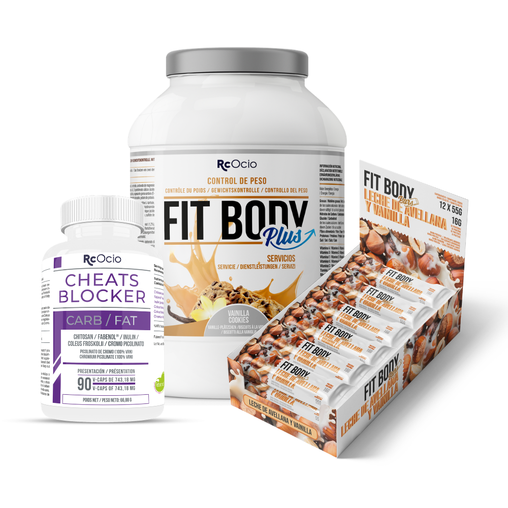 Pack FITBODY con caja de 12 barritas