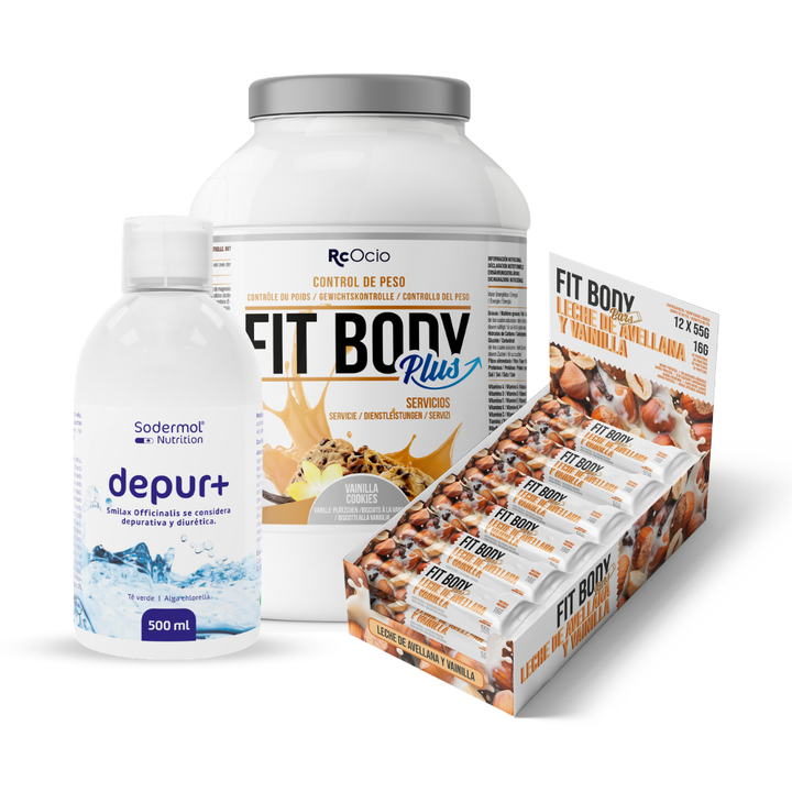 Pack FITBODY con caja de 12 barritas