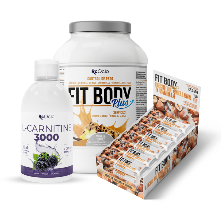 Pack FITBODY con caja de 12 barritas