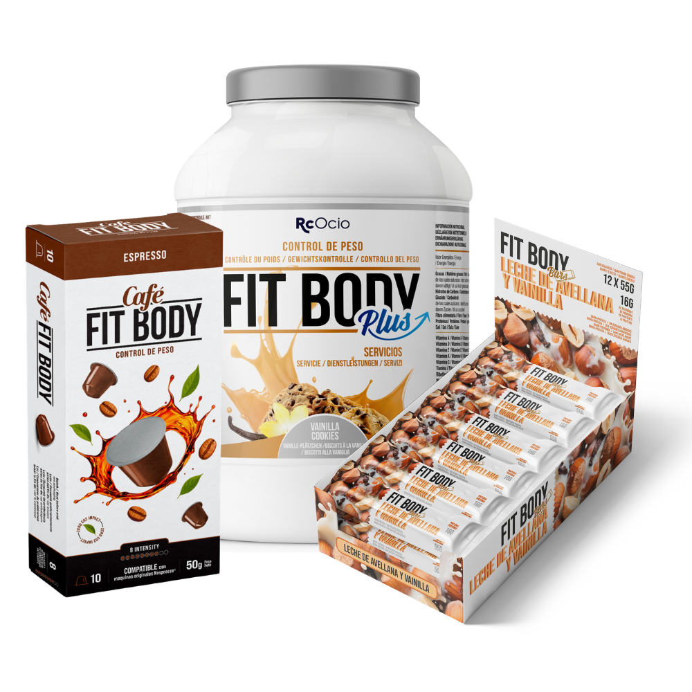 Pack FITBODY con caja de 12 barritas