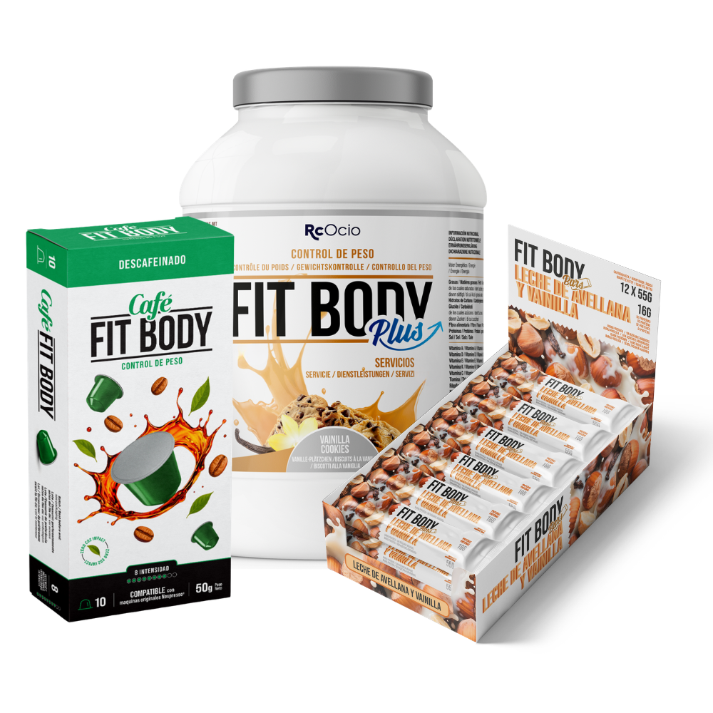 Pack FITBODY con caja de 12 barritas
