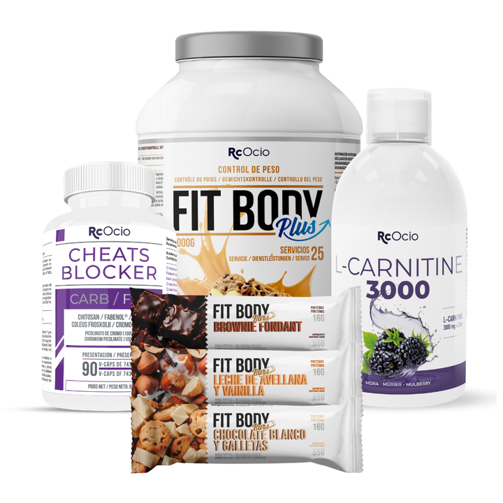 PACK Completo Adelgazamiento con 3 barritas FitBody Bars