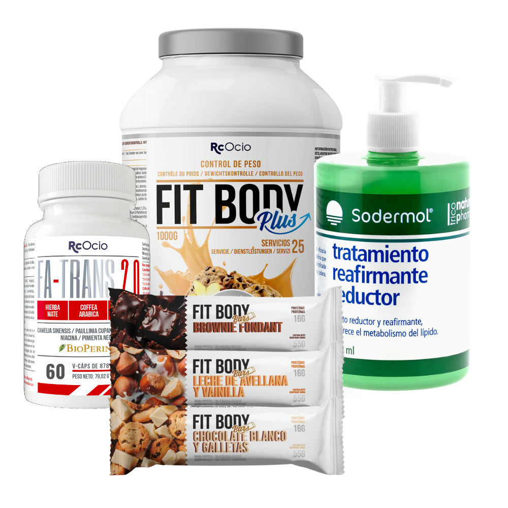 PACK Completo Adelgazamiento con 3 barritas FitBody Bars