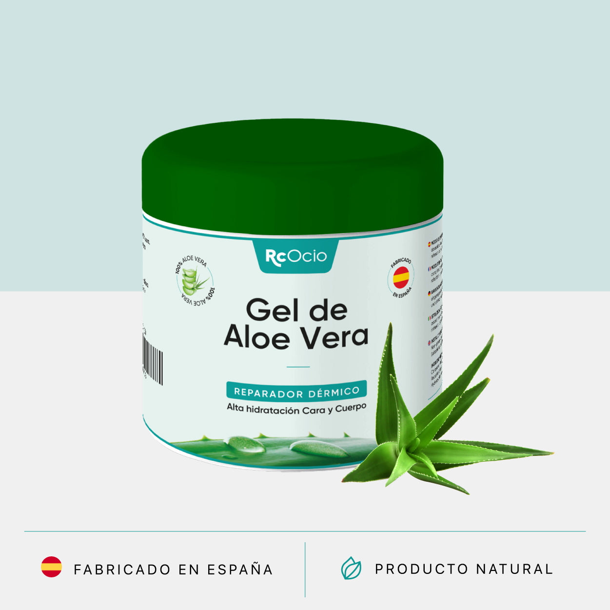 Gel Aloe vera 100% de Canarias crema hidratante natural 500 ml